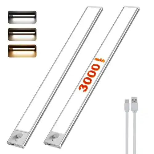 LED Schrankbeleuchtung mit Bewegungsmelder – 40cm kabellose Unterbauleuchte