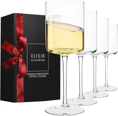 Weißweingläser Set aus Kristall, 4er Set von Elixir Glassware