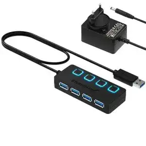 USB-Hub mit Netzteil Sabrent 4-Port USB 3.0 Hub HB-UMP3