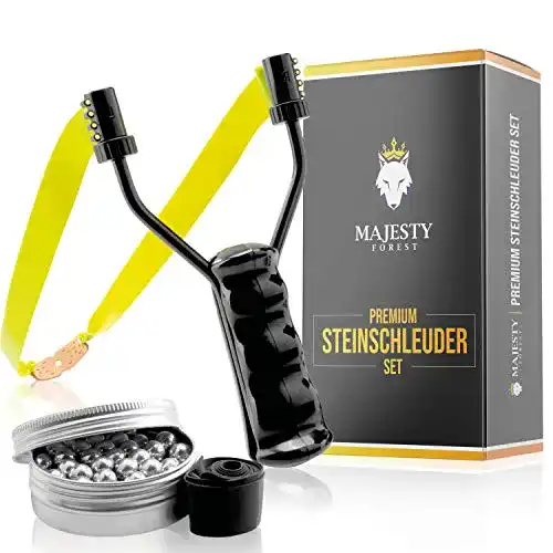Steinschleuder Majesty Forest Premium Set für Sport und Outdoor