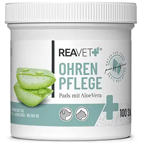 Ohrenreiniger für Hunde und Katzen – Reavet Ohrenpflege Pads 100 Stück