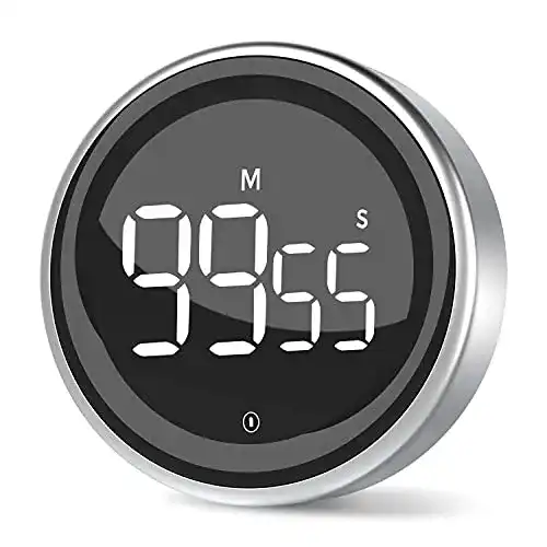 Kurzzeitwecker Liorque Digitaler Küchentimer mit Magnet und LED-Bildschirm