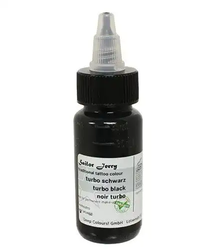 Sailor Jerry Tattoo-Farbe Turbo Black 30 ml von Deep Colours