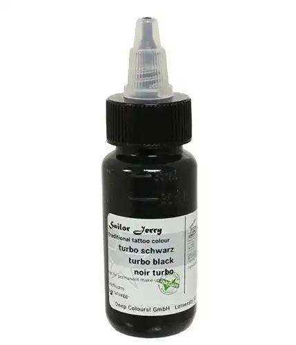 Sailor Jerry Tattoo-Farbe Turbo Black 30 ml von Deep Colours