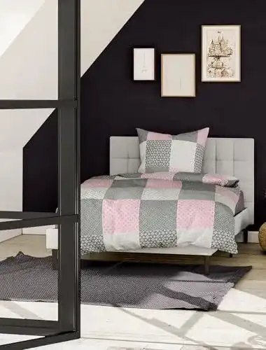 Mako-Satin Bettwäsche von Bierbaum, Modell 6277, Fein-Biber