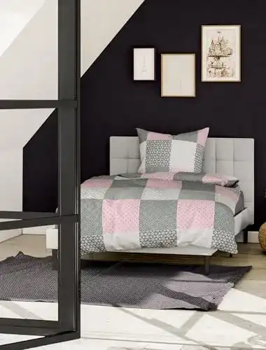 Mako-Satin Bettwäsche von Bierbaum, Modell 6277, Fein-Biber