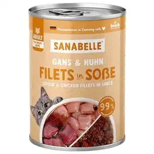 Sanabelle Nassfutter Schlemmertopf mit Gans und Huhn für Katzen