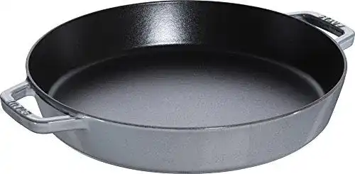 Gusseiserne Bratpfanne Staub mit zwei Griffen, 34 cm