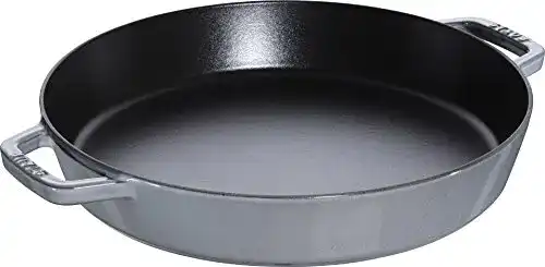 Gusseiserne Bratpfanne Staub mit zwei Griffen, 34 cm