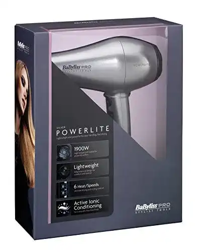 Babyliss Haartrockner Silver Powerlite mit 6 Heiz- und Geschwindigkeitsstufen