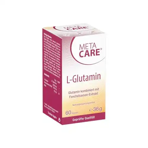 Glutamin Kapseln Meta Care L-Glutamin vegan und hochdosiert, 60 Kapseln