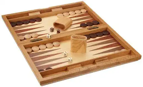Backgammon Holz Philos 1126 Milos Mediterranes Design und Qualität