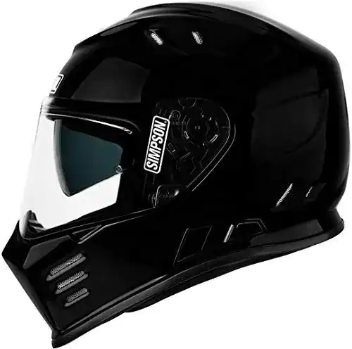 Simpson Helm Venom Black Metal (MH) 54-XS für Motorradfahrer