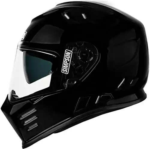 Simpson Helm Venom Black Metal (MH) 54-XS für Motorradfahrer