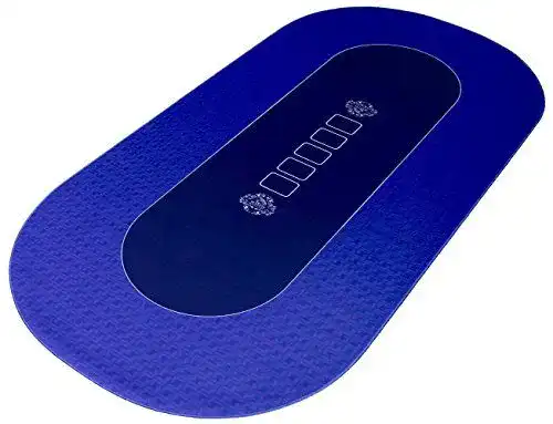 Pokertisch Bullets Playing Cards mit Profi Pokermatte in Blau