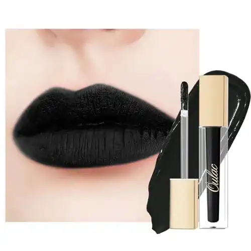 Schwarzer Lippenstift Oulac Halloween Flüssiger Matt Lippenstift