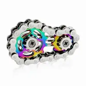 Fidget Spinner aus Metall – Clnyrwcb Fahrradkette Spielzeug