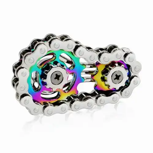 Fidget Spinner aus Metall – Clnyrwcb Fahrradkette Spielzeug