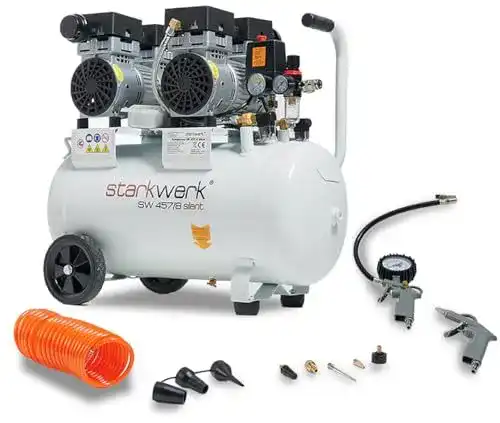 Starkwerk SW 457/8 Flüster Kompressor Leiser ölfreier Druckluftkompressor