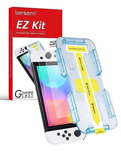 Nintendo Switch Schutzfolie Bersem 2 Stück aus gehärtetem Glas