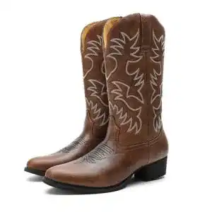 Cowboy Stiefel für Herren mit gesticktem Design und mittlerem Absatz