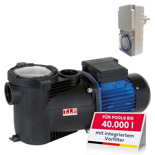 T.I.P. Poolpumpe SPP 600 FT – Filterpumpe mit Vorfilter und Timer