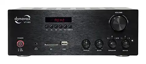 Dynavox VT-80 Stereo Kompakt-Verstärker mit Bluetooth und zahlreichen Anschlüssen