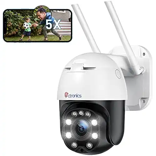 Ctronics Dome-Kamera mit 5-fachem optischen Zoom für Außenbereiche
