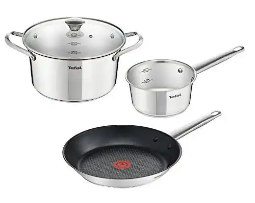 Tefal Simpleo Topf- und Pfannen-Set 4-teilig aus Edelstahl
