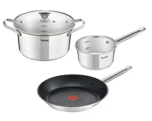 Tefal Simpleo Topf- und Pfannen-Set 4-teilig aus Edelstahl
