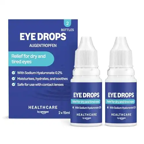 Augentropfen von Amazon Basic Care mit 0,2% Natriumhyaluronat