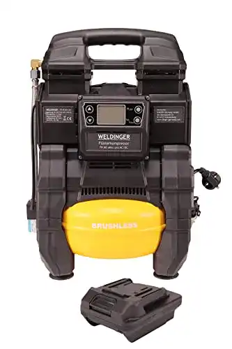 Weldinger Flüsterkompressor FK60 Akku Pro 550W mit 5 Liter Aluminiumtank