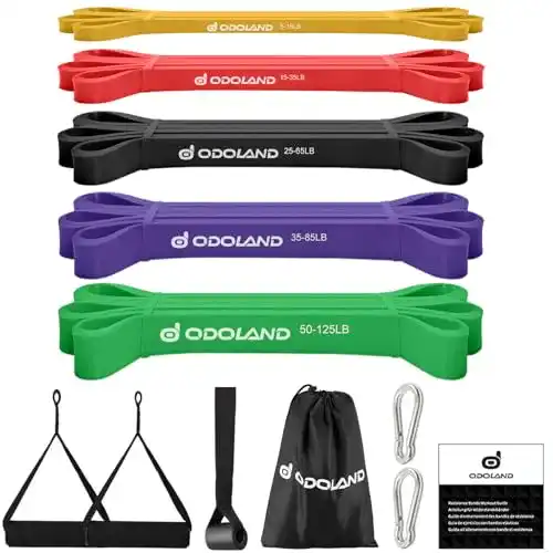 Odoland Fitnessbänder Set für Klimmzüge und Widerstandstraining
