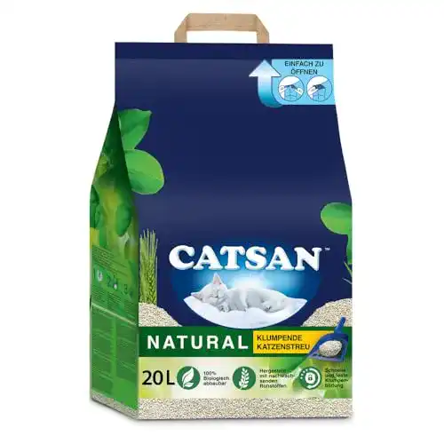 Catsan Natural Katzen-Klumpstreu Kompostierbare Klumpstreu für Katzen