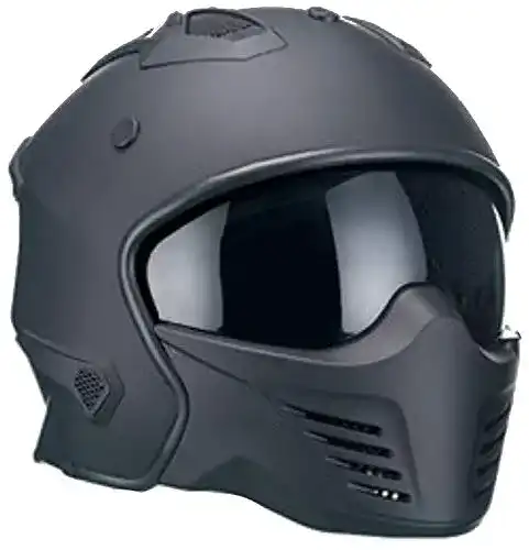 Rallox 726 Motorradhelm Jethelm mit ansteckbarem Kinnteil Größe M