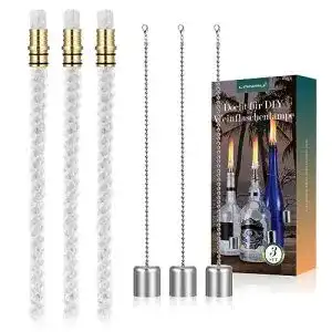 Öllampendocht Lanmu Ersatzdocht im 3er Set aus Glasfaser