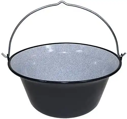 Gulaschkessel aus bruchsicherem Emaille für Outdoor und Camping