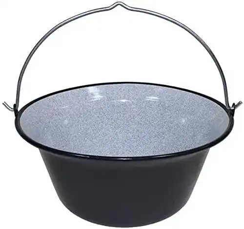 Gulaschkessel aus bruchsicherem Emaille für Outdoor und Camping