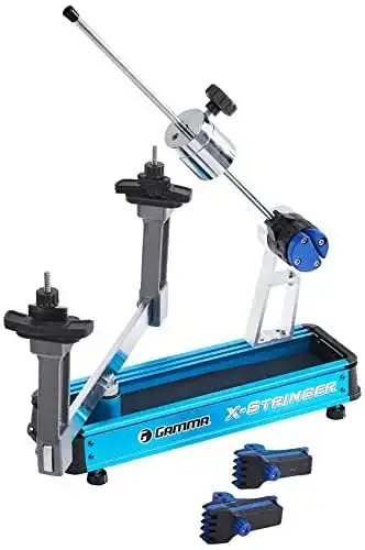 Besaitungsmaschine Tennis Gamma X-2 mit Hebelarm und Zubehör