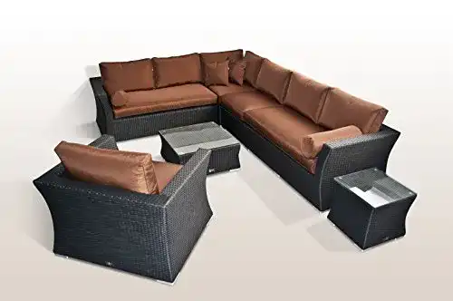 Rattansofa Ragnarök-Möbeldesign aus PolyRattan