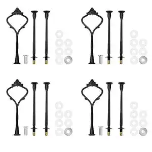 Etagerenstangen Set von Koomuao für 2-3 Etagen, Schwarz