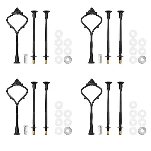 Etagerenstangen Set von Koomuao für 2-3 Etagen, Schwarz