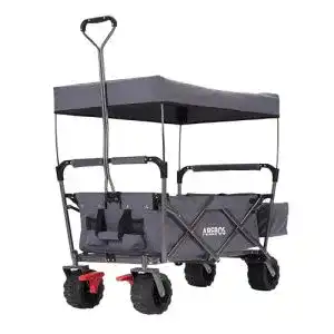 Bollerwagen mit Dach von Arebos – Faltbar und belastbar bis 100 kg