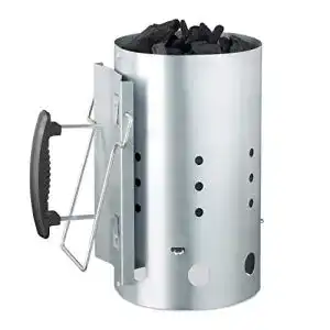 Anzündkamin Relaxdays XL aus Stahl für Grillkohle und BBQ