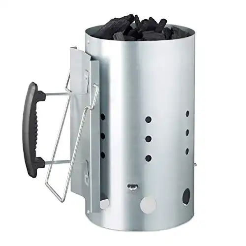 Anzündkamin Relaxdays XL aus Stahl für Grillkohle und BBQ