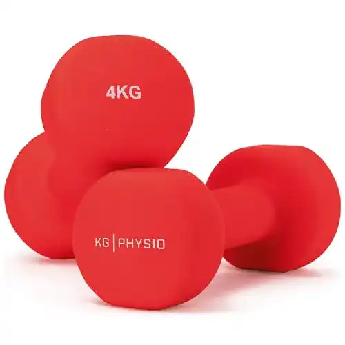 Hanteln 4 kg Neopren Set mit Fitnessposter für effektives Training
