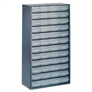 Kleinteilemagazin Raaco C12-48 mit 48 Schubladen und Tragkraft von 39,6 kg