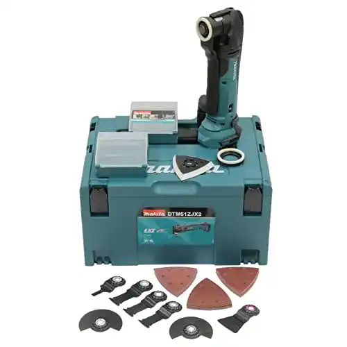 Akku-Multifunktionswerkzeug Makita DTM51ZJX2 mit 32 Zubehörteilen