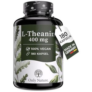 L-Theanin Only Nature 100 mg – 180 Kapseln – Laborgeprüft und Vegan