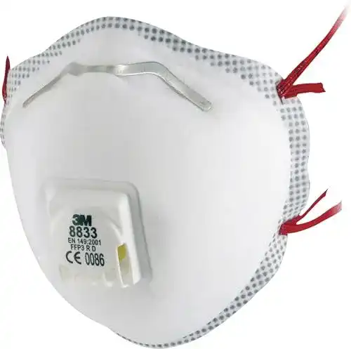 FFP3-Maske mit Ventil 3M 8833 Atemschutz für Profis